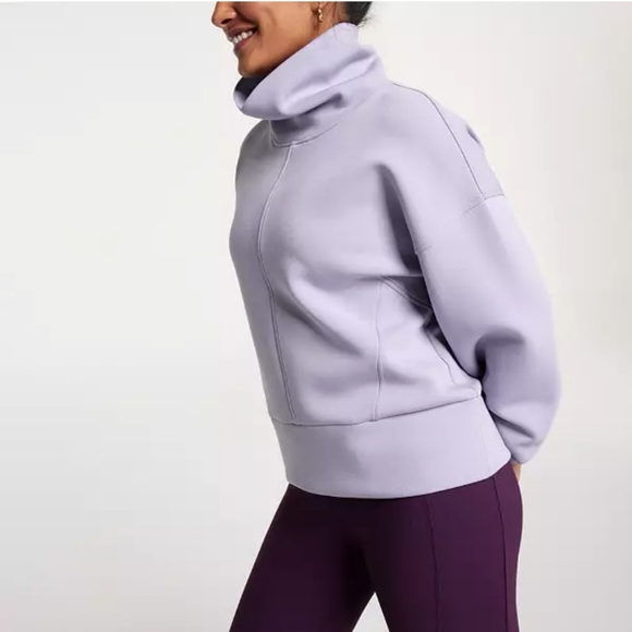 (SOLD)New CALIA Soft Scuba Funnel Neck Sweatshirt - Picture 2 of 10